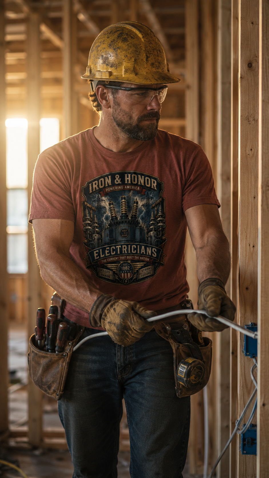 Electrician T-Shirt | Powering America